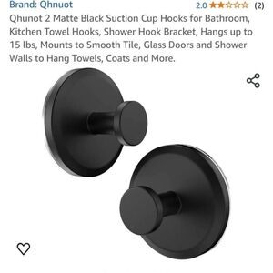 Matte Black Suction Cup Hooks
